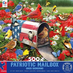 Ceaco - Land of The Free - Patriotic Mailbox - 500 Piece Jigsaw Puzzle