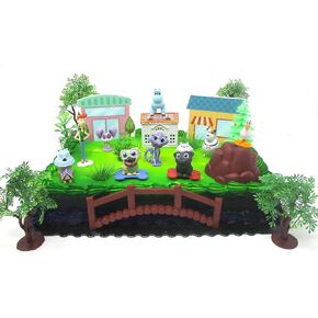 Puppy Dog Pals Deluxe Birthday Cake Topper Set and Themed Accessories (Unique Design)