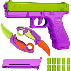 Fidget Gun Toys Set, 3D Printed Toy, Shell Ejecting Toy with Fidget Toys for Kids and Adults, Stress Reducing Toys for ADHD, Anxiety