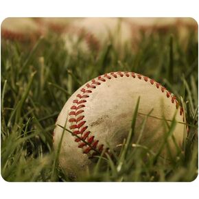 لوحة ماوس للألعاب البيسبول في العشب على الملعب لوحة ماوس مطاطية غير قابلة للانزلاق لأجهزة الكمبيوتر والكمبيوتر المحمول والمكتب والمنزل لوحة ماوس مخصصة مستطيلة مقاس 9.5 بوصة × 7.9 بوصة in Kuwait