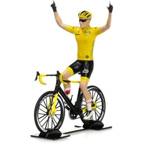 OPO 10 - Cyclist Runner Pogacar Yellow Jersey Winner Tour de France 2023 - Compatible with SOLIDO 1/18 Figure - pogi TDF01