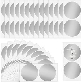 Scratch Off Sticker Labels, 50 Pcs Round Self Adhesive Scratch Off Cards 2 Inches Gold Scratch Off Stickers for DIY Reward Raffle Card Creating
