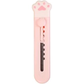 Pink Cute Girly Cat Paw Alloy Mini Portalble Utility Cutter Letter Envelope Razors and Blades Opener Mail School Office Supplies Shave and Hair Removal