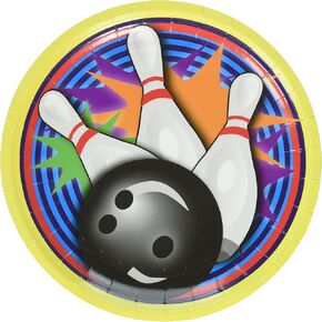 Forum Novelties Bowling Cake Plate (8 Pack) - Party Supplies