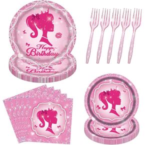 96PCS Mermaid Plates and Napkins Tableware Set Mermaid Party Supplies Mermaid Birthday Party Decorations Ocean Mermaid Theme Birthday Baby Shower Supplies Mermaid Paper Plates Napkins Forks Serve 24