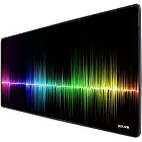Extended Gaming Mouse Pad, Thick Large (27.6×11.8×0.12 inch) Computer Keyboard Mousepad Mouse Mat, Non-Slip Rubber Base with Durable Stitched Edges, Designed for Maximum Control