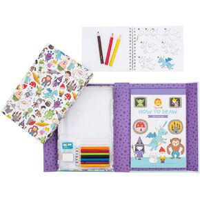 Tiger Tribe: How to Draw - Fairytale Fantasy - Creative Artistic Set, Step-by-Step Guide, Color Pencils, Art Sketch Pad, Store Inside Case, Kid Age 5+