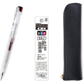 ZEBRA SARASA Clip 3C Cleanness 0.5mm Multicolor Pen & Refills (Black, Blue, Red), qullity original Black slim pen case