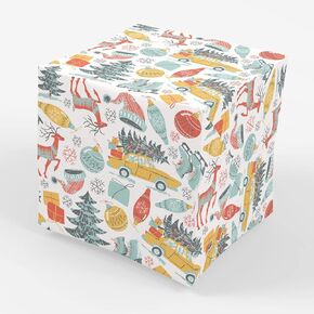 Stesha Party Vintage Holiday Gift Wrap Christmas Wrapping Paper - 30 x 20 Inch (3 Sheets)