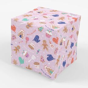 Stesha Party Gingerbread Cookies Christmas Holiday Present Gift Wrap 30 x 20 Inch (3 Sheets)