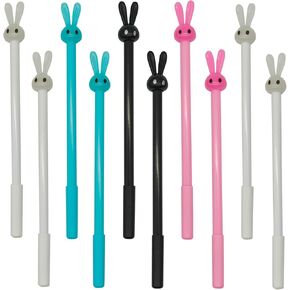 Maydahui 36 PCS Cute Rabbit Rollerball Pen Cute Cartoon Animal Pens Black Gel Ink Pens for Office School Home