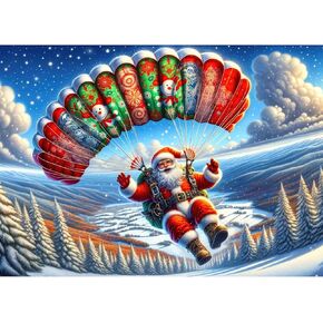 Jigsaw Puzzles for Adults 1000 Pieces, Interlock Perfectly Letter on Back No Dust, Home Decor Birthday Party Gift Toy for Men Women Elders Seniors, 1:1 Poster (Santa Claus Advent)