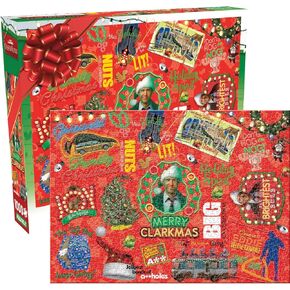 AQUARIUS Christmas Vacation Wrapping Paper 1000pc Puzzle (1000 Piece Jigsaw Puzzle) - Glare Free - Precision Fit - Officially Licensed Christmas Vacation Merchandise & Collectibles -22x28 Inches