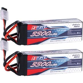 4S 14.8V Lipo Battery 3300mAh 130C Soft Pack with Deans XT60 Plug for RC Car Truck Boat Vehicles Tank Buggy Racing Hobby 2 Packs