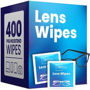 Lens Wipes for Eyeglasses - Pre-moistened Eyeglass Lens Cleaning Wipes - 600 Lens Wipes Individually Wrapped Sracth-Free Streak-Free Eye Glasses Wipes Lens Cleaner for Sunglass & Camera Lens