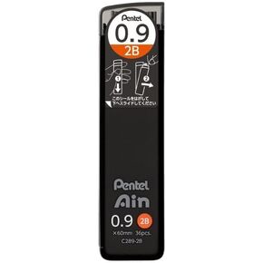 Pentel Ain Leads Refill - 0.9mm 2B