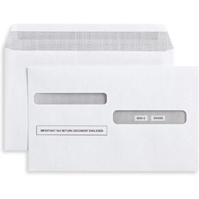 Blue Summit Supplies 25 W2 Tax Envelopes for 4-Up W2 Forms, Envelopes Designed for Printed 4 Part W2 Laser Forms intended for QuickBooks Desktop and other Tax Software, 5 5/8’’ x 9’’, Self Seal Flap