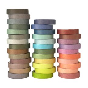 20 Rolls Washi Tape Set, Rainbow Washi Tape Colorful Masking Tape 7.5mm Wide, Thin Decorative Tape for Bullet Journal, Book, Planner, Scrapbooking, DIY Arts Crafts