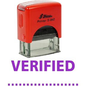 Verified Self Inking Rubber Stamp Office Stationary Custom Shiny Stamp