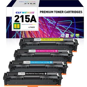 خراطيش حبر 215A 4 عبوات (رقاقة متضمنة) بديلة لطابعة HP 215A W2310A لطابعة HP Color Pro MFP M183fw M182nw M182n M155a M115nw (BK/C/M/Y، 4 عبوات) in Kuwait