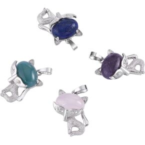 15 Pieces Star Gemstone Charm Pendant Natural Stone Crystal Healing Charm with Platinum Tone Brass Findings for Jewelry Necklace Making Crafts