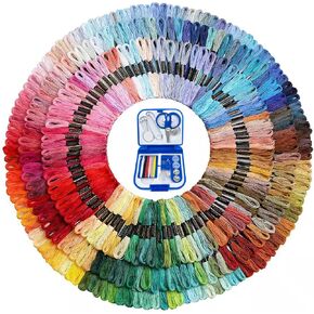 150 Colors Embroidery Thread Cross Stitch Thread Cotton Friendship Bracelets Thread Sewing Craft Thread DIY with Sewing Tool