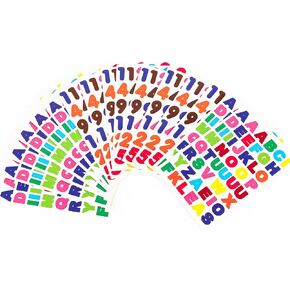 20 Sheets 1000 Pieces Alphabet Letter Number Stickers Self Adhesive Colorful Sticker for Kids DIY Art Project Hand Craft, Classroom Supplies