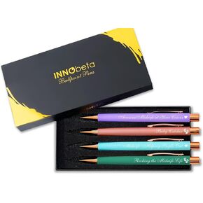 InnoBeta Midwife Gifts, Ballpoint Pen Set of 4, Gift Ideas for Midwife, OB, Labor Nurses, Baby Catcher,