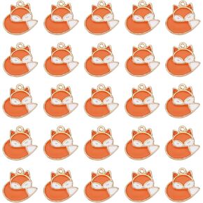 SUNNYCLUE 1 Box 30Pcs Fox Charms Bulk Fox Charm Animals Charms Forest Lovely Smart Animal Charms for Jewelry Making Charms DIY Bracelet Necklace Keychains Earrings Craft Gift Women Adults Supplies