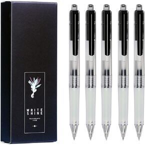 أقلام حبر جل XIZE SH، أقلام كتابة ناعمة ذات نقاط دقيقة، حبر أسود، حجم خط 0.5 مم، مقاومة للماء وسريعة الجفاف، عدد 5 in Kuwait