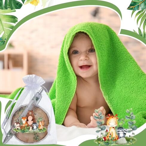 Chuangdi 50 Sets Baby Shower Favors Gifts for Guests Includes 50 Pcs Ballpoint Pens, Thank You Cards and Organza Bags(Woodland Animal) in Saudi Arabia