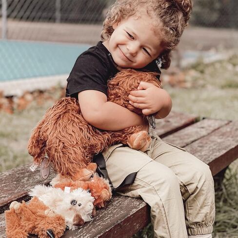 ouozzz الحيوانات المحشوة بقرة المرتفعات - مجموعة ألعاب من القطيفة للأم و4 أطفال ماشية صغيرة بالداخل، ألعاب أطفال تقدم ألعاب للبنات والأولاد والأطفال الصغار in Kuwait