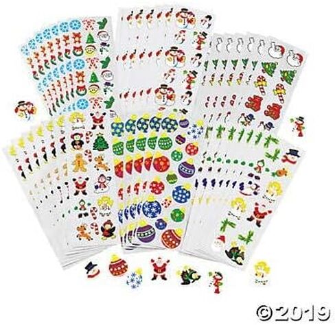 مجموعة Favonir Christmas Stationary Party Favor Collection 48 مجموعة - أقلام الرصاص - دفاتر الملاحظات - ملصقات مبتكرة متنوعة - ممحاة شخصية مطاطية ثلاثية الأبعاد لعيد الميلاد - جوائز المكافآت، أحداث الكرنفال in Saudi Arabia