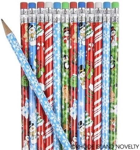 مجموعة Favonir Christmas Stationary Party Favor Collection 48 مجموعة - أقلام الرصاص - دفاتر الملاحظات - ملصقات مبتكرة متنوعة - ممحاة شخصية مطاطية ثلاثية الأبعاد لعيد الميلاد - جوائز المكافآت، أحداث الكرنفال in Saudi Arabia