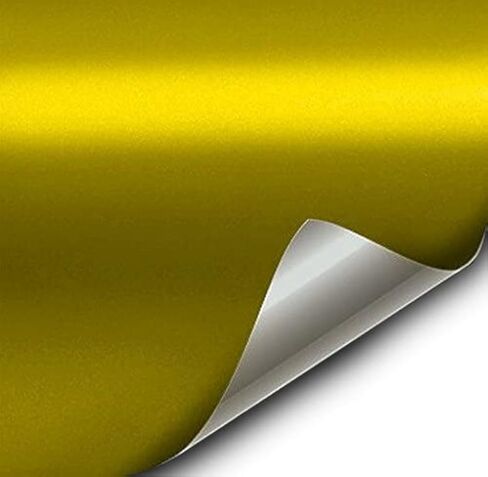 Gold Satin Chrome Car Wrap 1 Foot X 5 Feet Stretch Conform Cast Vinyl DIY in Saudi Arabia