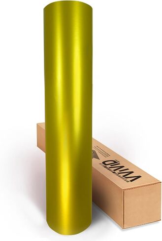 Gold Satin Chrome Car Wrap 1 Foot X 5 Feet Stretch Conform Cast Vinyl DIY in Saudi Arabia