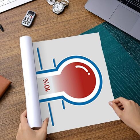 KIUKIUO 5 قطع من الرسوم البيانية لأهداف ميزان الحرارة لجمع التبرعات 10 × 40 لتتبع أهداف المسح الجاف، مخطط ميزان الحرارة لإعداد الأهداف، ملصق حائط من الفينيل للمنزل والمدرسة والمكتب لجمع التبرعات in Kuwait