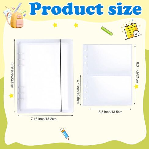5x8 Index Card Storage, Clear Sleeves, 50 Pcs Double-Sided 1 Pocket Pages, Top Loading Sheet Protector for Photos, Postcards, Seed Packets in Saudi Arabia