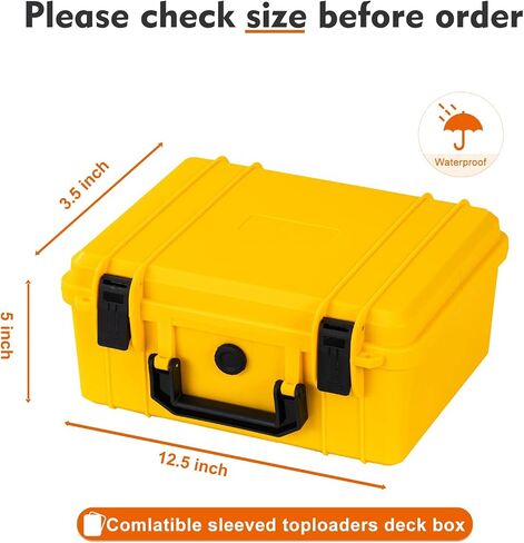 Toploaders Card Case Holder Deck Box Organizer Trading Card Storage Box Comlatible with standard loose Cards Baseball Card,Sport Cards… (yellow) in Saudi Arabia