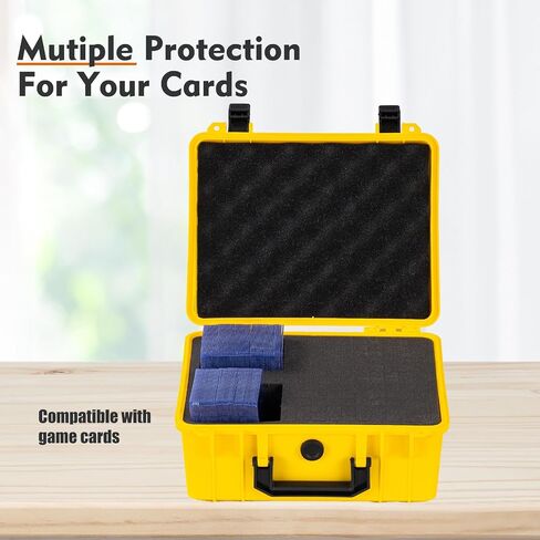 Toploaders Card Case Holder Deck Box Organizer Trading Card Storage Box Comlatible with standard loose Cards Baseball Card,Sport Cards… (yellow) in Saudi Arabia