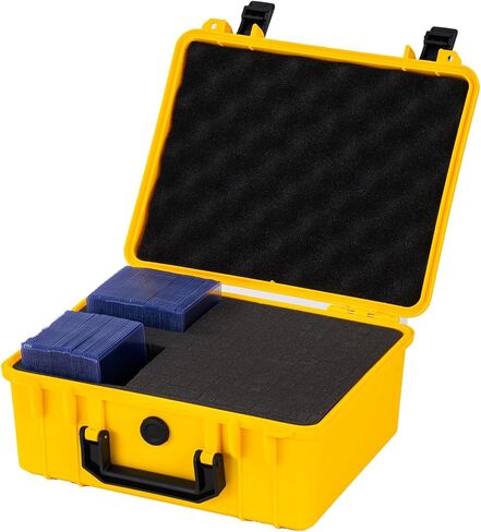 Toploaders Card Case Holder Deck Box Organizer Trading Card Storage Box Comlatible with standard loose Cards Baseball Card,Sport Cards… (yellow) in Saudi Arabia