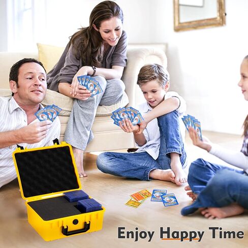 Toploaders Card Case Holder Deck Box Organizer Trading Card Storage Box Comlatible with standard loose Cards Baseball Card,Sport Cards… (yellow) in Saudi Arabia
