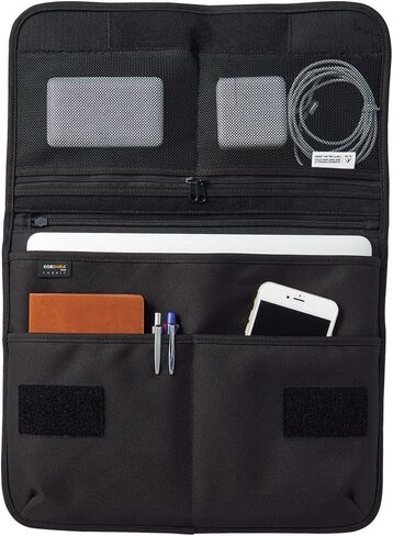 LIHIT LAB Laptop Sleeve with Pockets, 14.2 x 1 x 11.5, Black (A7768-24) in Saudi Arabia