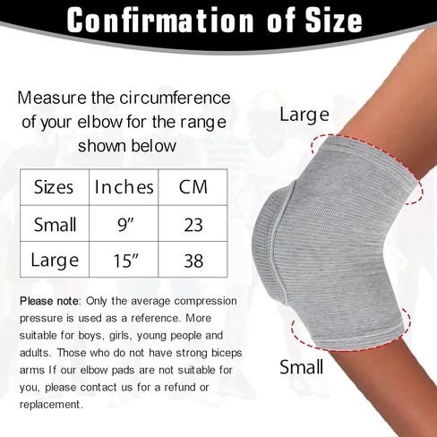 وسادات دعامة لحماية الكوع، زوج واحد من دعامة الذراع XS لدعم حامي الركبة والذراع للياقة البدنية، وسادات حماية للكوع إسفنجية مضادة للتصادمات قابلة للتنفس لكرة السلة وكرة القدم ووسادات الكوع ترادفية للكرة الطائرة باللون الأسود in Kuwait