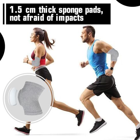 وسادات دعامة لحماية الكوع، زوج واحد من دعامة الذراع XS لدعم حامي الركبة والذراع للياقة البدنية، وسادات حماية للكوع إسفنجية مضادة للتصادمات قابلة للتنفس لكرة السلة وكرة القدم ووسادات الكوع ترادفية للكرة الطائرة باللون الأسود in Kuwait