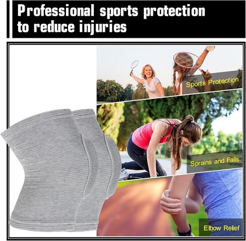 وسادات دعامة لحماية الكوع، زوج واحد من دعامة الذراع XS لدعم حامي الركبة والذراع للياقة البدنية، وسادات حماية للكوع إسفنجية مضادة للتصادمات قابلة للتنفس لكرة السلة وكرة القدم ووسادات الكوع ترادفية للكرة الطائرة باللون الأسود in Kuwait