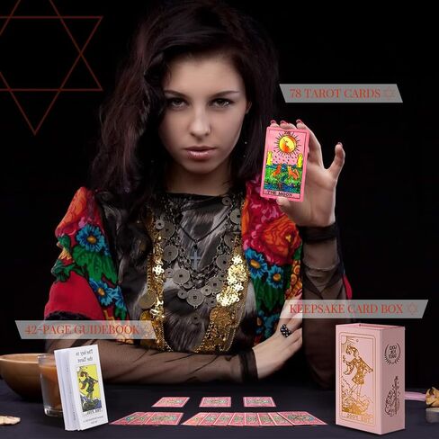 Tarot Cards，Tarot Cards With Guide Book Waterproof Tarot Cards Tarot Gold Foil Tarot Cards for Beginners Tarot Deck Tarot Cards with Meanings on Them Rider Waite Tarot Deck Tarrot Tarot Decks in Saudi Arabia