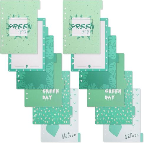 2 Sets A5 Paper Binder Dividers, 6-Holes Index Page Tab Cards for A5 Binder Cover Notebooks Journal Plan (Beige - 2 Pack) in Saudi Arabia