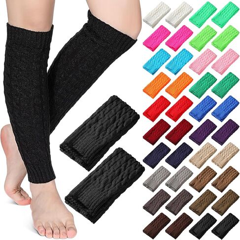 Syhood 10 Pairs Knit Leg Warmers for Women and Men Crochet Long Boot Socks Winter Leg Warmer Socks for Ballet Yoga in Saudi Arabia