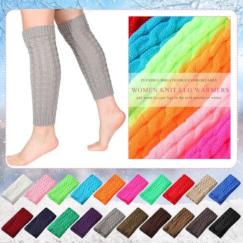 Syhood 10 Pairs Knit Leg Warmers for Women and Men Crochet Long Boot Socks Winter Leg Warmer Socks for Ballet Yoga in Saudi Arabia